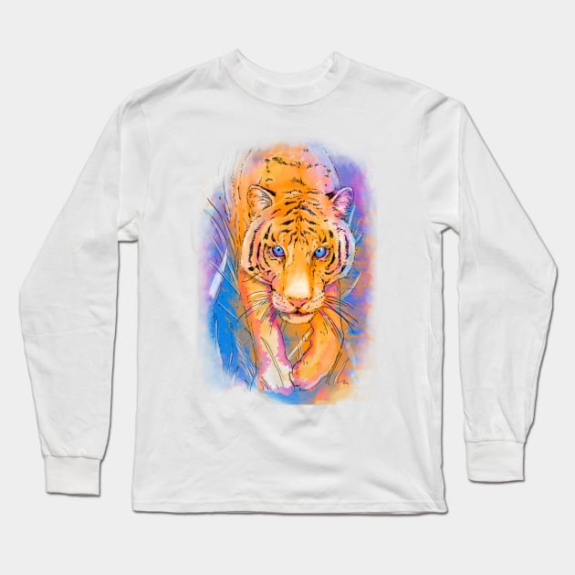 Tigress Long Sleeve T-Shirt by timteague